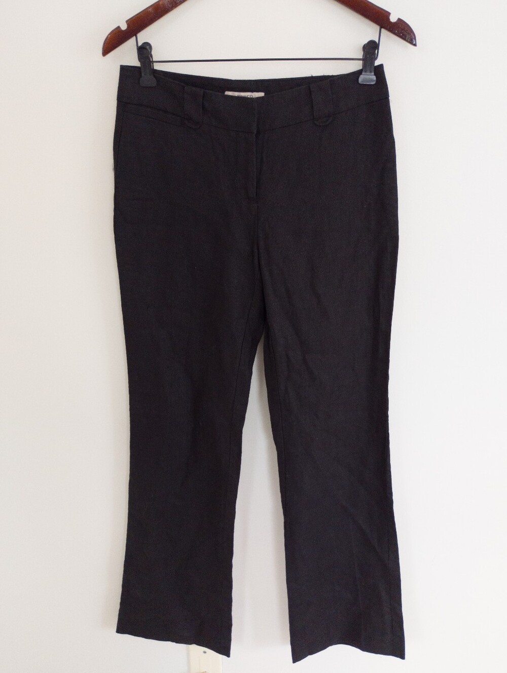 RW&CO. Black 100% Linen Dress Pants Women’s Size 2 Minimalist Office